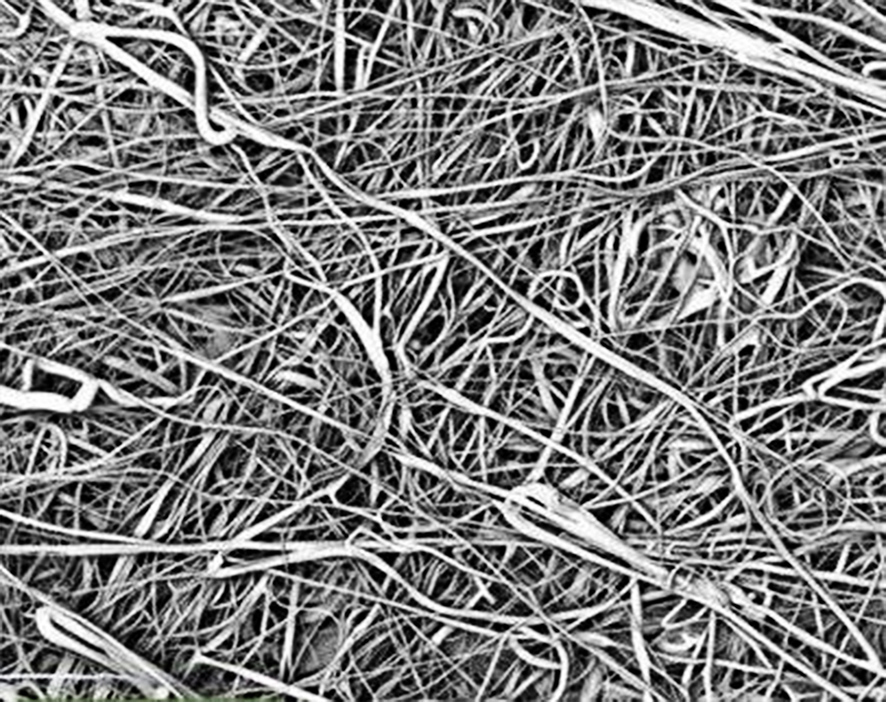 倍數放大后的熔噴布微觀結構圖 倍數放大后的熔噴布微觀結構圖