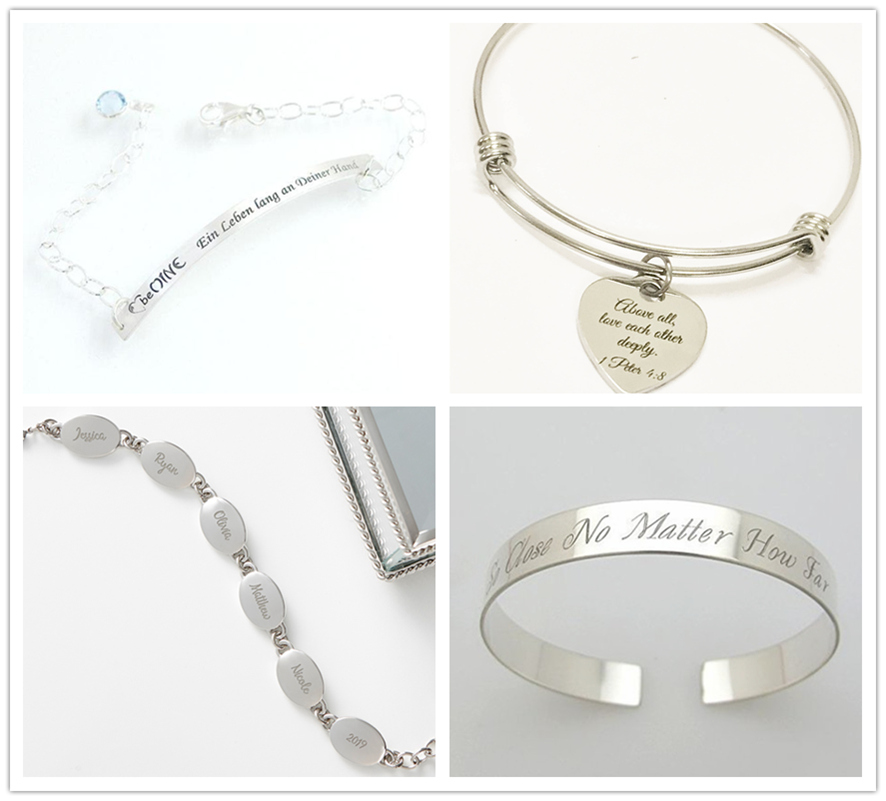 激光雕刻銀飾戒指吊墜手鏈手環 激光雕刻銀飾戒指吊墜手鏈手環