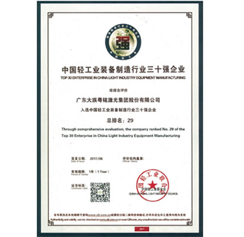 三十強(qiáng)企業(yè)稱(chēng)號(hào)