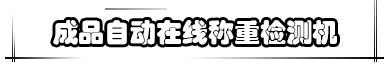 成品自動在線稱重檢測機